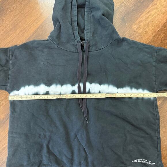 All Saints Rihan Women's Tye Dye Hoodie Black White Sz M Casual Y2K Lounge - Picture 4 of 10